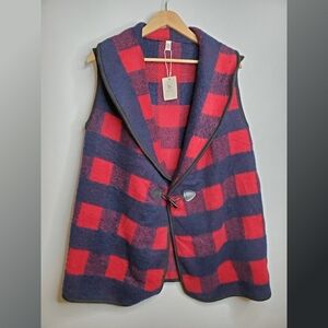 Fadivo New York Buffalo Plaid Vest Ne with Tags